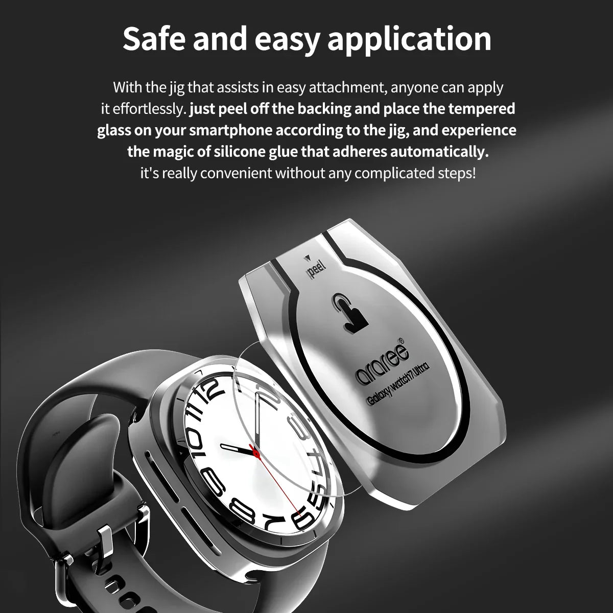 Araree Core Glass Galaxy Watch 7 Ultra Screen Protector (2 Pcs) - Clear - Tashqila Araree Core Glass Galaxy Watch 7 Ultra Screen Protector (2 Pcs) - Clear - Tashqila